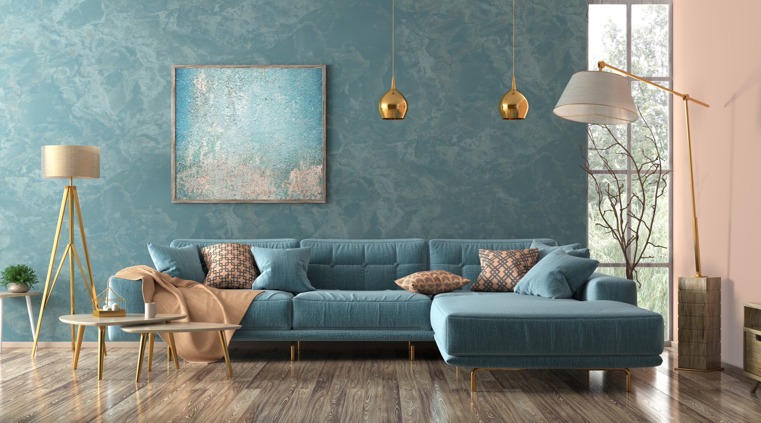 silver regency style living room