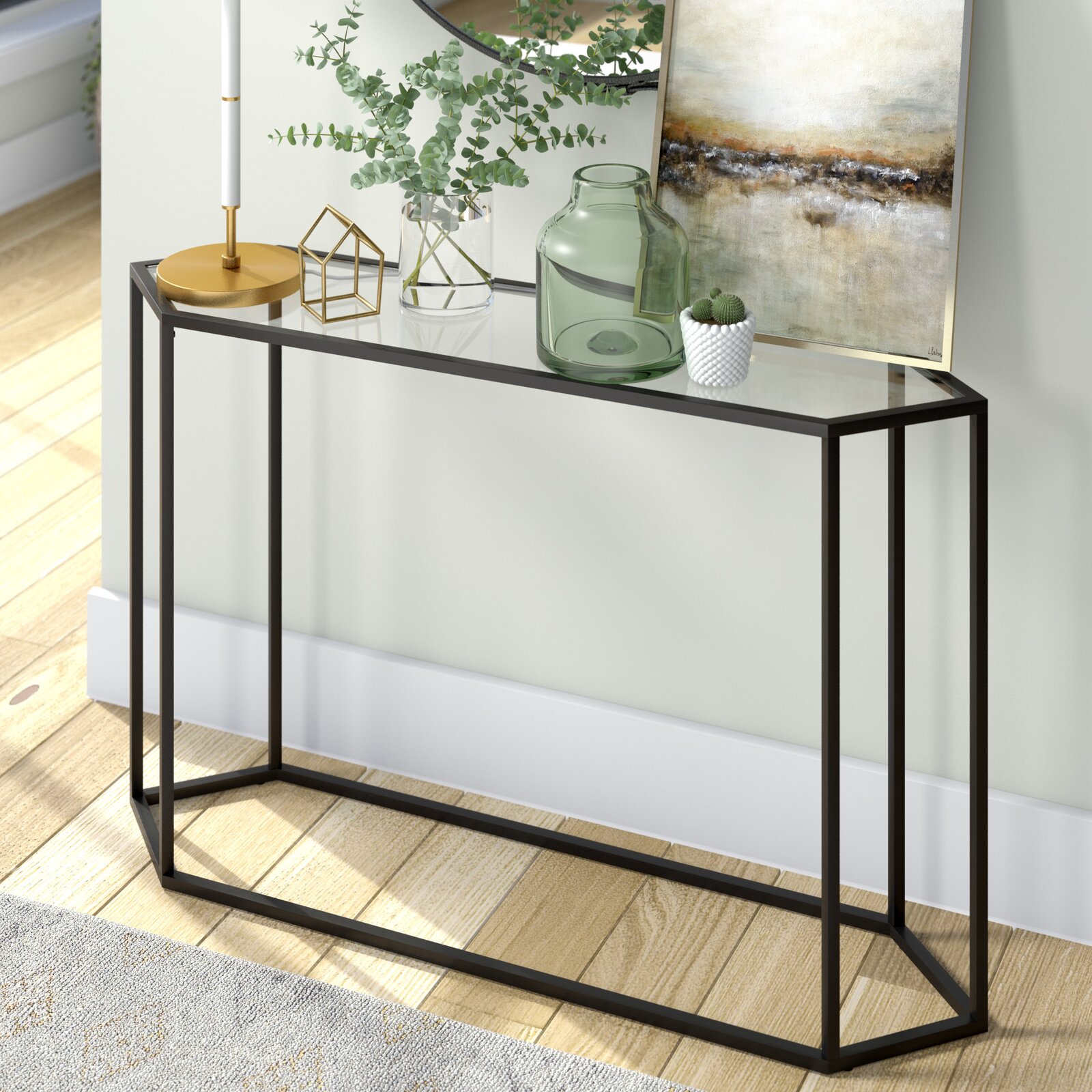 LOUIS VUITTON CRUSHED GLASS ENTRYWAY/CONSOLE TABLE DIY  Entryway console  table, Diy console table, Glam decor diy