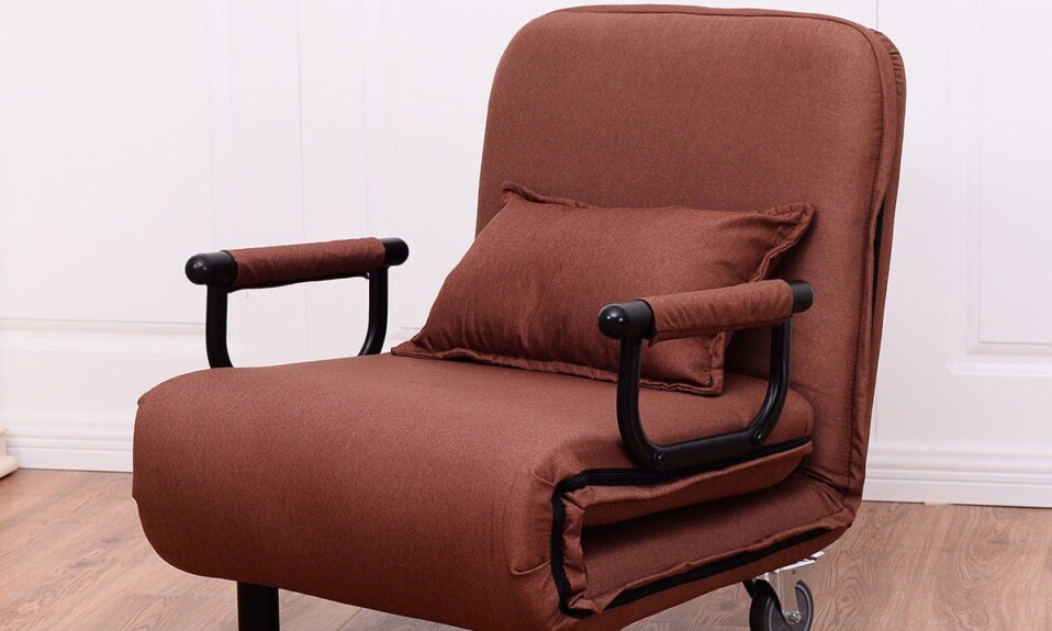 costway convertible sofa bed folding arm chair